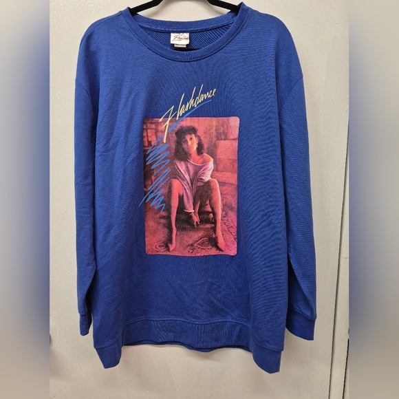 Paramount Tops - Flashdance Blue Long Sleeve Tee XL NWT